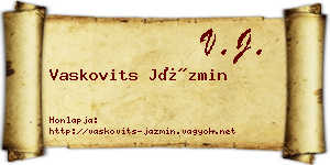 Vaskovits Jázmin névjegykártya